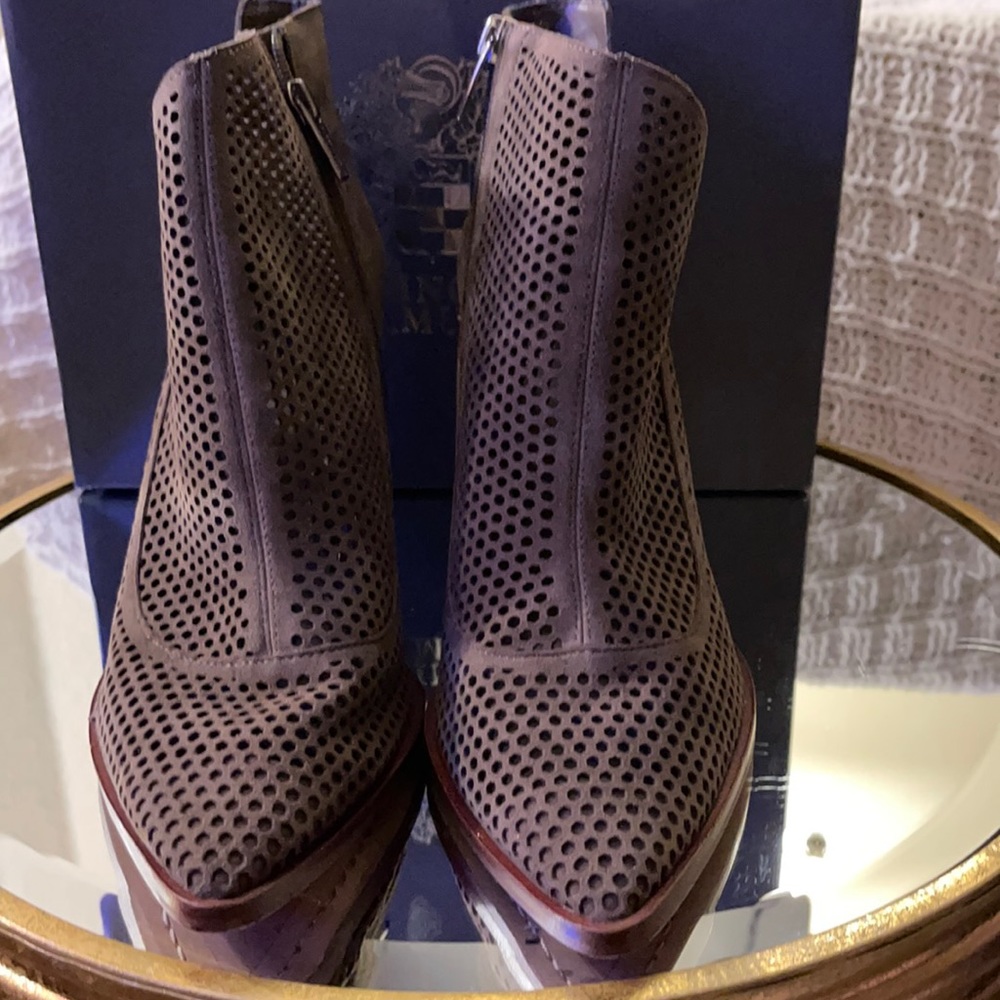 Vince Camuto brown suede ankle boots